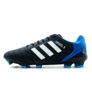 کفش فوتبال آدیداس کروس Adidas Black White Blue