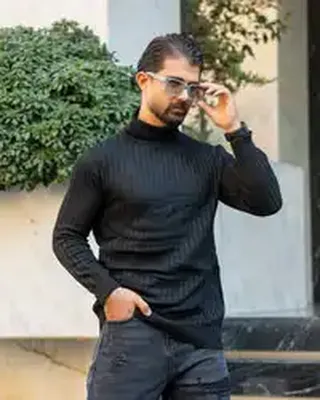 بافت مردانه یقه اسکی مدل Arban