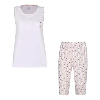 ست تاپ و شلوارک زنانه ناربن مدل 15211128 رنگ سفید