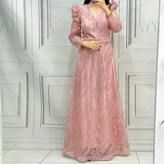 لباس مجلسی مزونی و پوشیده جنس شاین لباس فرمالیته عقد نامزدی حنابندون لباس تولد لباس سالگرد سایزبندی 48 الی 52 لباس شب