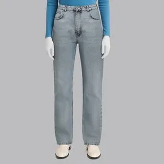 شلوار جین راسته زنانه ایزی دو مدل 1861 رنگ آبی روشن