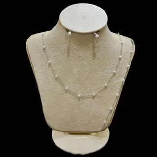 نیم ست زنانه مدل مروارید و زنجیر ظریف کدNM02