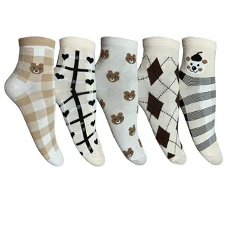 جوراب زنانه تن پوش هنگامه مدل 2025 مجموعه 5 عددی