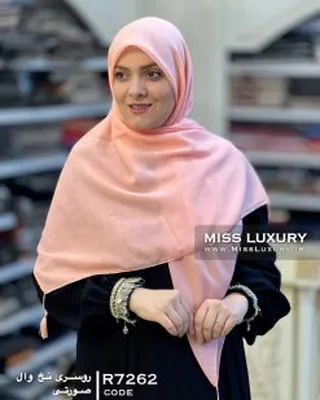 روسری نخ وال صورتی R7262