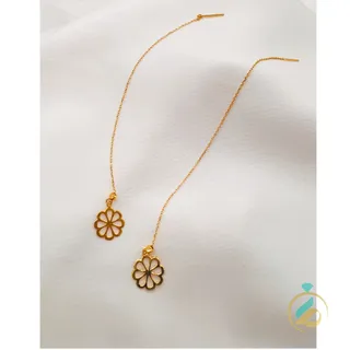 گوشواره طلا بخیه گل یکتاخواه