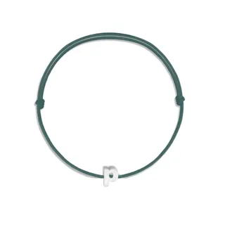 دستبند نقره بافت حرف p