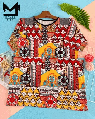 پیراهن ماکسی سایز بزرگ طرح سنتی