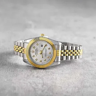 ساعت مچی زنانه رولکس rolex  دیت جاست تقویم تلسکوپی 1269