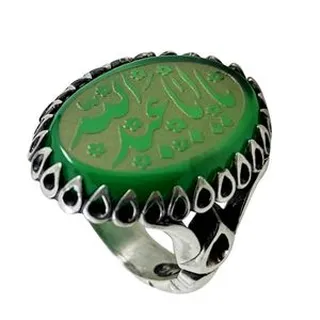 انگشتر نقره مردانه سلین کالا مدل عقیق خطی طرح  یااباعبدالله کد19