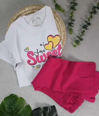 کراپ و شلوار دخترانه SWEET