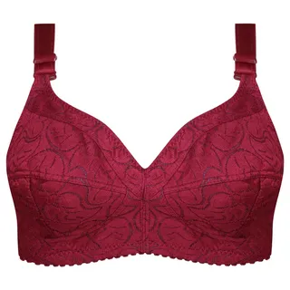 سوتین زنانه ماییلدا مدل بدون فنر کد 5053 رنگ زرشکی