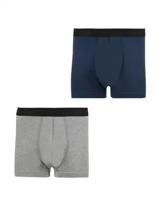 شورت مردانه پادار طوسی آبی سوپردرای Superdry کد M22S53001X بسته دو عددی