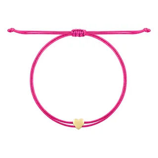 دستبند طلا 18 عیار زنانه با بند نخی درریس مدل قلب ...