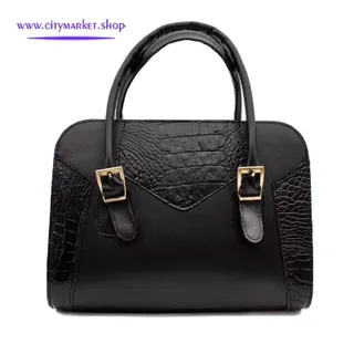 کیف چرم زنانه مدل متین مشکی