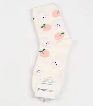 جوراب نیم ساق زنانه طرح دار COCO کد 114149