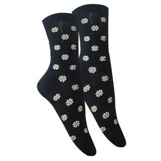 جوراب ساق بلند زنانه تن پوش هنگامه مدل گل بابونه ک...