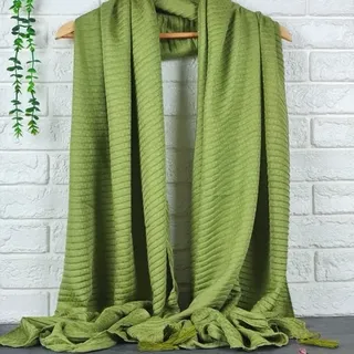 شال صدفی تک رنگ(سبز مغز پسته ای) قواره 200در70 کد SHS05