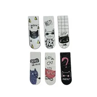 نشانگر کتاب طرح گربه بسته 6 عددی