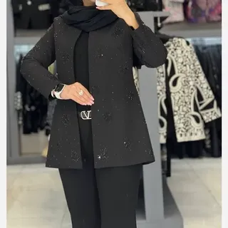 کت مجلسی زنانه کت تک کت نگینی سایزبندی 44 تا 50 ارسال رایگان 
