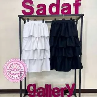 دامن طبقه ای پرچین در رنگبندی متنوع(کد1341)