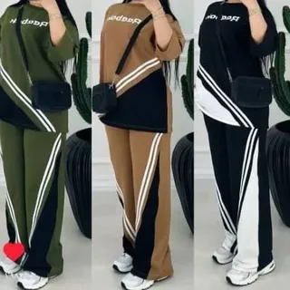ست لباس زنانه تیشرت و شلوار زنانه نخ پنبه 