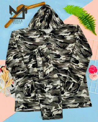 ست هودی و شلوار طرح ارتشی سایز بزرگ