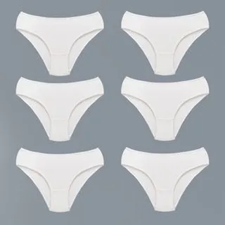 شورت زنانه ماییلدا مدل 4830 رنگ سفید بسته شش عددی