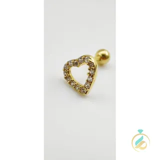 پیرسینگ طلای قلب