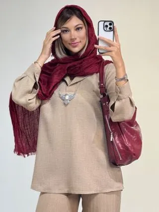 شومیز جلوبسته مچ دار تولید ایواز کد 19187