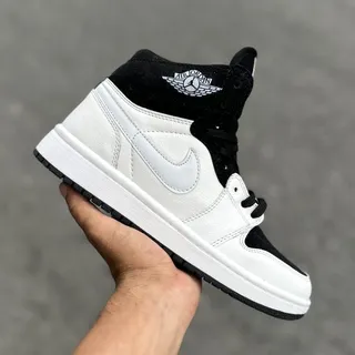 Air Jordan 1 ساقدار چینی🇨🇳سفید مشکی کد(1398)