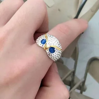 انگشتر جغد نقره ای