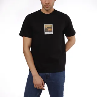 تی شرت آستین کوتاه مردانه ناربن مدل پنجره رنگ مشکی