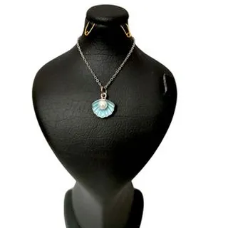 گردنبند زنانه مدل صدف مروارید دار