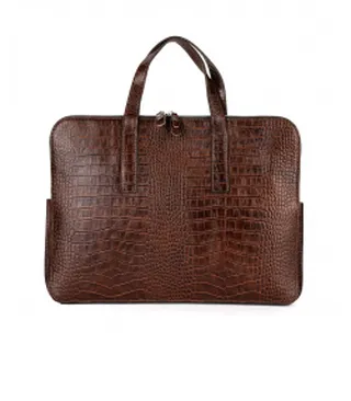 کیف اداری چرم طبیعی مردانه چرم آرا مدل e088