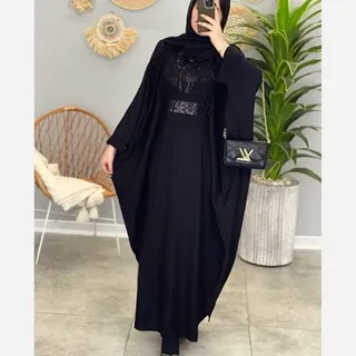 مانتو عبایی نورا جنس الیزه گرم بالا