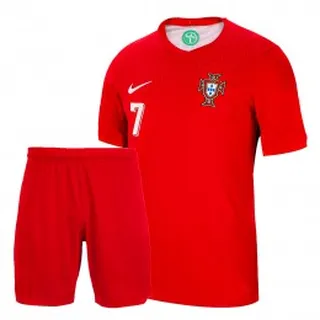 پیراهن و شورت بچگانه اول پرتغال با نام رونالدو Portugal Home 2024-25 Kit