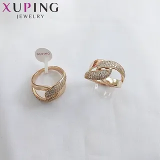 انگشتر ژوپینگ زنانه نگیندار طرح طلا با ثبات رنگ بالا