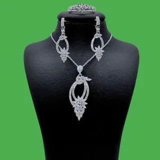 نیم ست نقره زنانه کد 000128