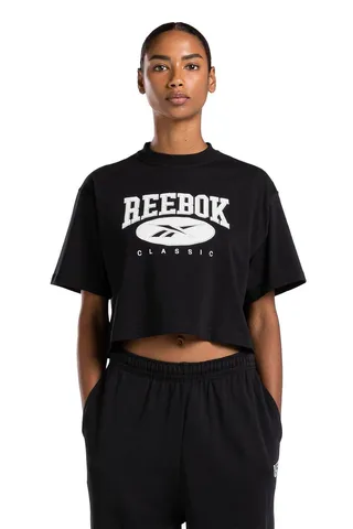 Reebokتیشرت آستین کوتاه زنانه مشکی CLASSICS BIG LOGO