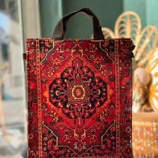ساک دستی سرو سنتی قرمز مشکی