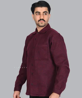 پیراهن مردانه پشمی و تک جیب 5030