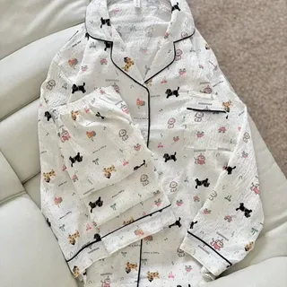 ست پیراهن شلوار استین بلند کد6822