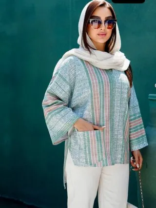 مانتو شومیزی زنانه لنین اصلی درجه یک بدون آبرفت و چروک شدن خنک و مناسب فصل گرم