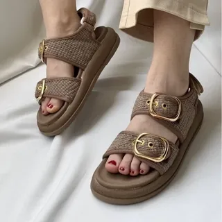 صندل زارا زنانه صندل کنفی زنانه صندل سگکی زنانه صندل دو سگک زنانه کفش تابستانی زنانه (پس کرایه)
