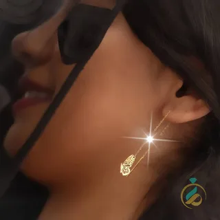 گوشواره بخیه ای پروانه