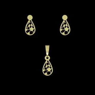 نیم ست طلا 18 عیار زنانه مدوپد مدل هندسی کد NA14326