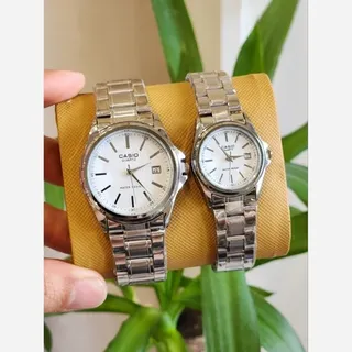ساعت مچی casio نقره ای صفحه سفید