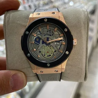 ساعت  هابلوت Hublot  رنگ طوسی کیفیت قوی جدیدترین مدل هابلو با جعبه  