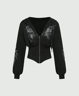 سویشرت مشکی y2k goth