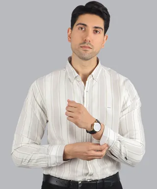 پیراهن مردانه آستین بلند راه راه 1127